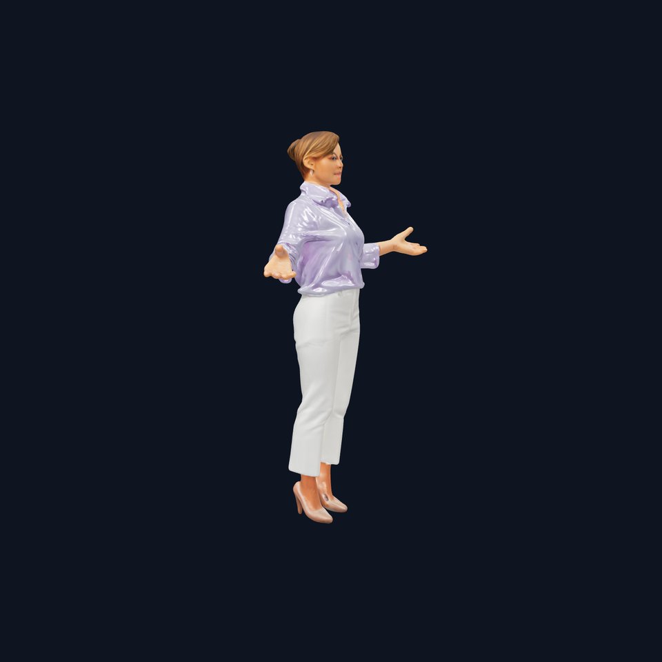 Professional Businesswoman Rigged and Animated D Model
